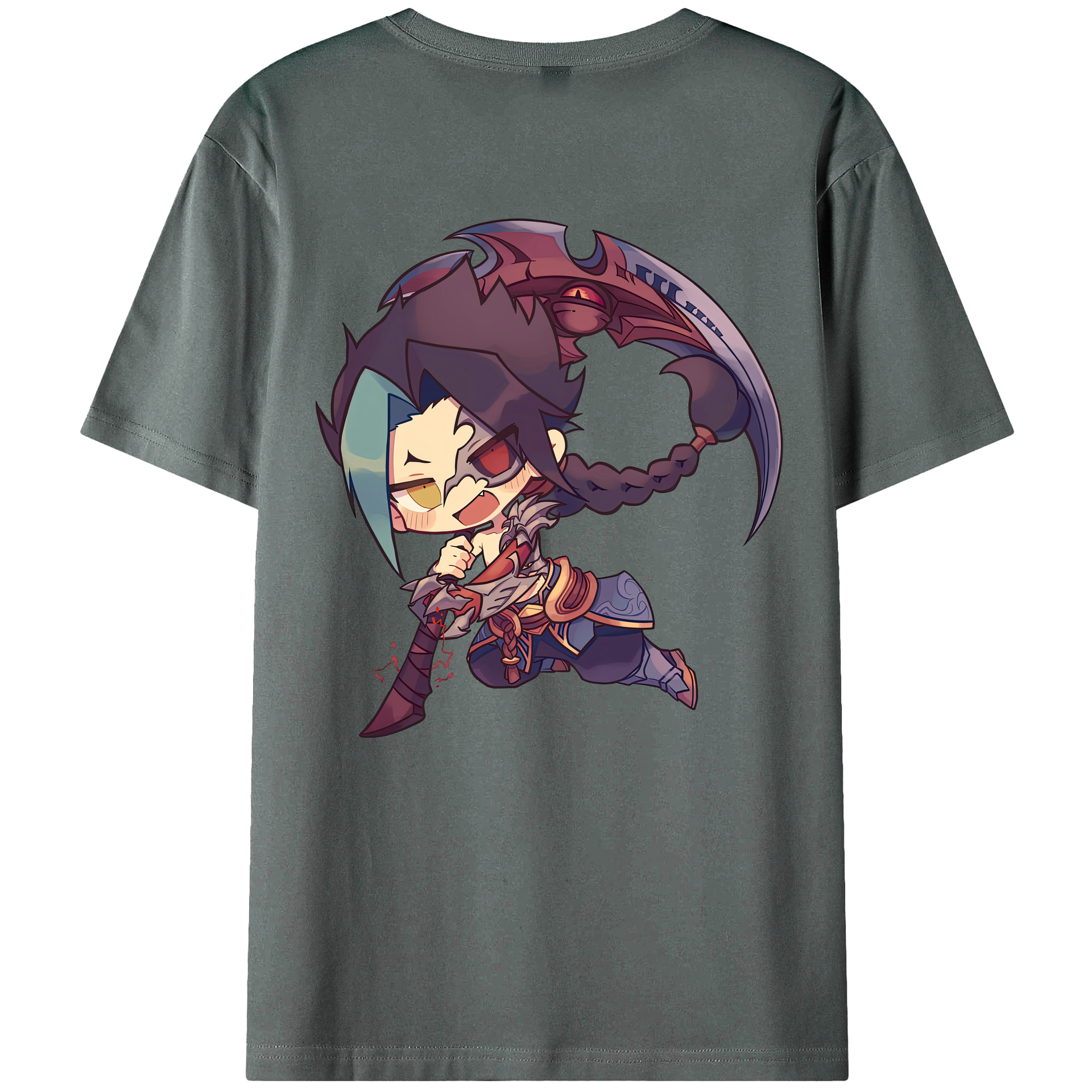 （画像用） リーグ・オブ・レジェンド League of Legends LOL 綿100％ メンズ半袖Tシャツ（バックプリント） 通気性